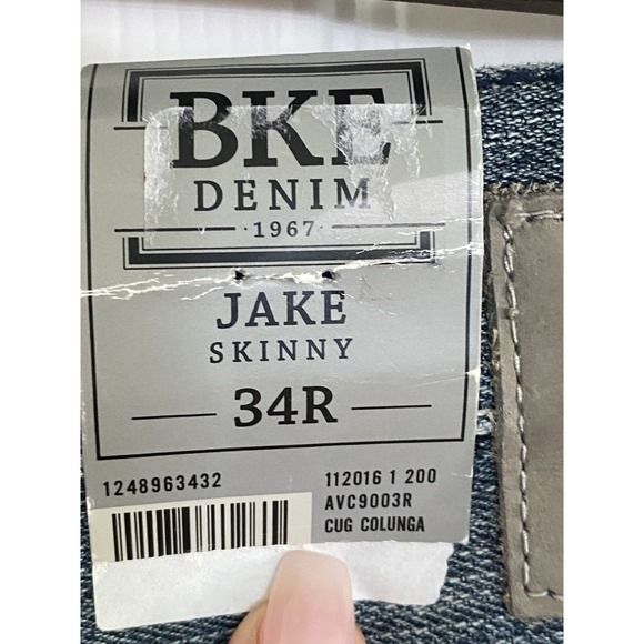 New BKE Mens Jeans 32x33 Comfort Skinny JAKE Mid Wash Blue Premium Stretch Denim - Picture 13 of 14